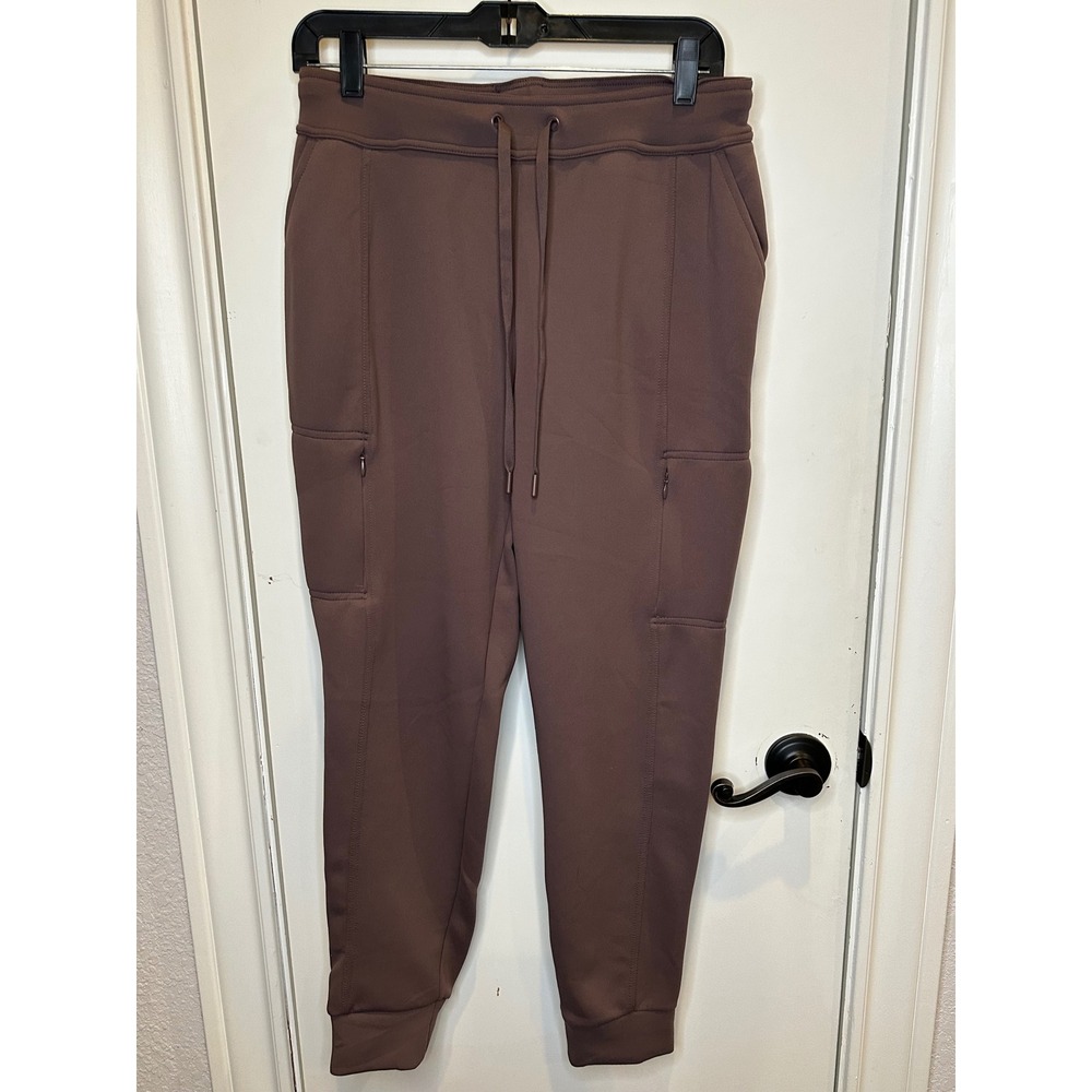 32 Degrees Heat Womens Mauve Brown Cargo Joggers Size Small Drawstring Pockets
